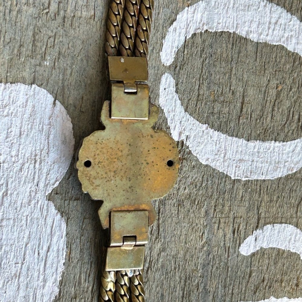ALBERTINA 1800 Vintage Gold-Tone Bracelet 6.75 inches - Picture 6 of 9